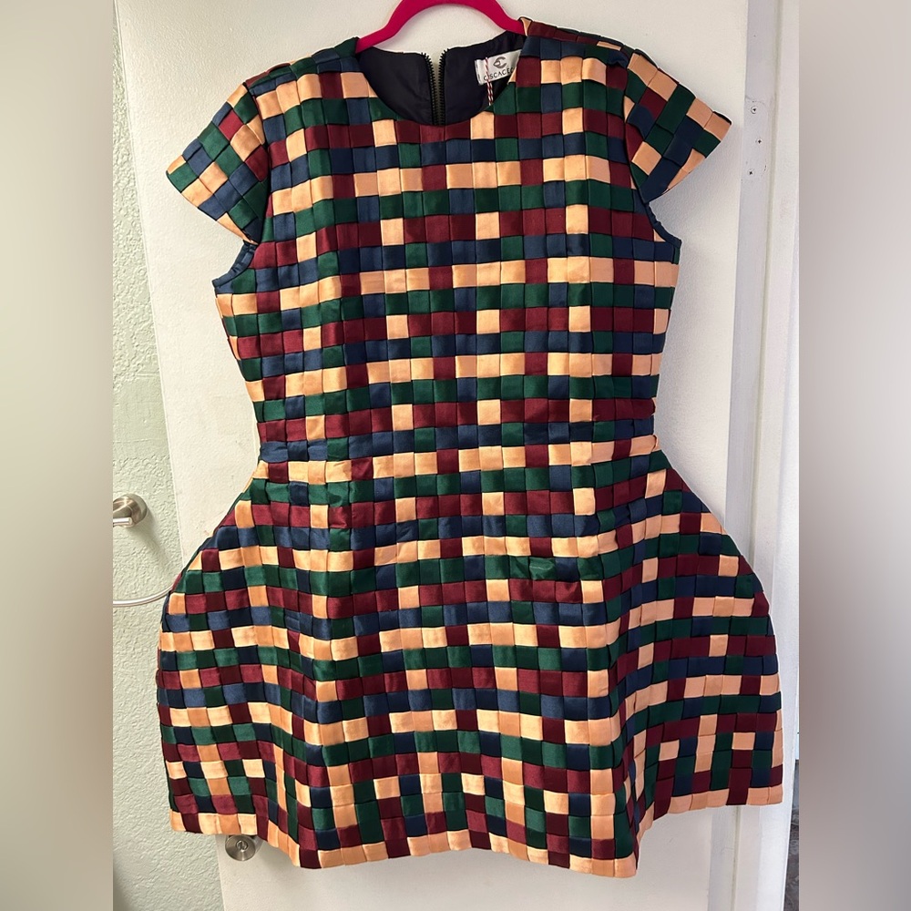 New with tags artisan African designer made size xl woven statement dress.